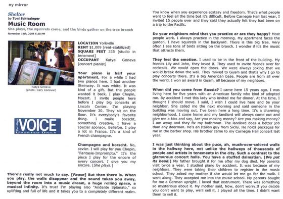 Scanned page from The Village Voice